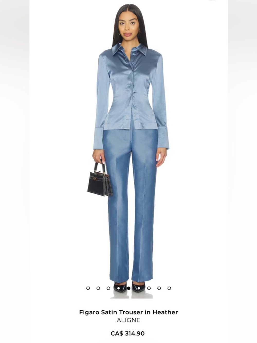 REVOLVE Tailored High-Waist Trousers in Slate Blue
